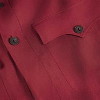 Red linen safari jacket Alternative Image