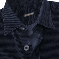 Sahariana in velluto a costine blu Immagine alternativa