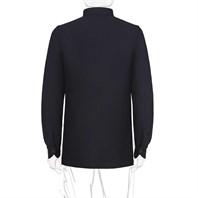 Sahariana in cashmere spigato blu Immagine alternativa