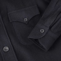 Sahariana in cashmere spigato blu Immagine alternativa