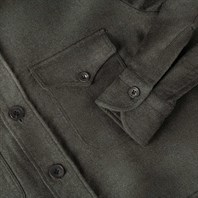 Green wool and silk safari jacket Alternative Image