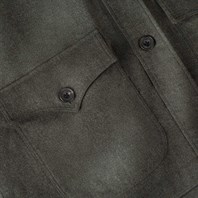 Green wool and silk safari jacket Alternative Image