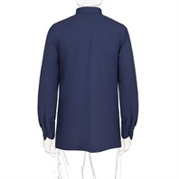 Sahariana in hopsack blu Immagine alternativa