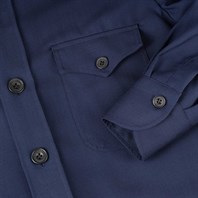 Sahariana in hopsack blu Immagine alternativa