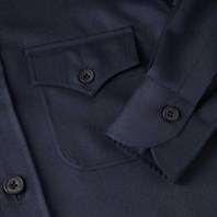 Blue cashmere safari jacket Alternative Image