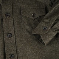 Green herringbone wool safari jacket Alternative Image
