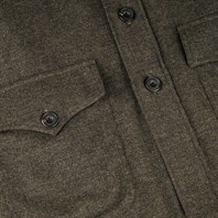 Green herringbone wool safari jacket Alternative Image