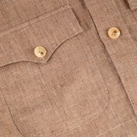 Beige herringbone linen-blend safari jacket Alternative Image