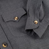 Grey wool hopsack safari jacket Alternative Image