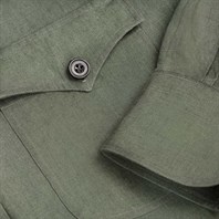 Green linen safari jacket Alternative Image