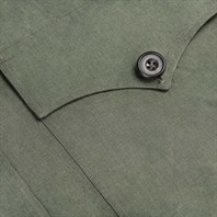 Green linen safari jacket Alternative Image