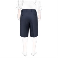 Bermuda in lino blu Immagine alternativa