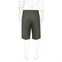 Bermuda in lino verde Immagine alternativa