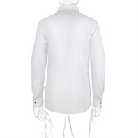 White cotton tuxedo shirt with pleated ' Alternative Image