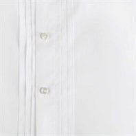 White cotton tuxedo shirt with pleated ' Alternative Image