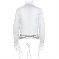 White cotton tuxedo shirt with pleated ' Alternative Image