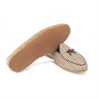 Vintage archive brown checked slippers Alternative Image