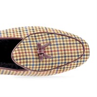 Vintage archive brown checked slippers Alternative Image
