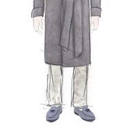 Vintage archive blue checked slippers Alternative Image