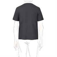 T-shirt manica corta in maglia grigia Immagine alternativa