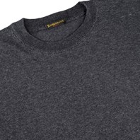 T-shirt manica corta in maglia grigia Immagine alternativa