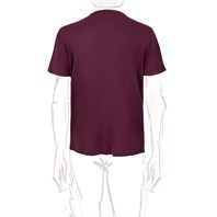 T-shirt manica corta in maglia vino Immagine alternativa