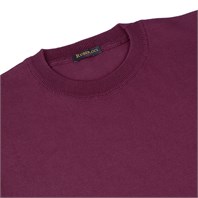 T-shirt manica corta in maglia vino Immagine alternativa