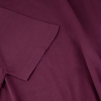 T-shirt manica corta in maglia vino Immagine alternativa