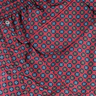 Burgundy swim shorts with floral print Alternative Image