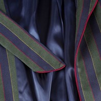 Vestaglia in lana e cashmere rigata Immagine alternativa