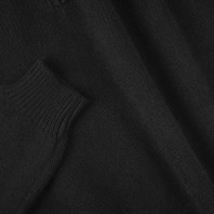 Black cashmere sweater with half zip Alternative Image