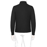 Black cashmere sweater with zip Alternative Image