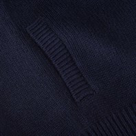 Blue cashmere sweater with zip Alternative Image