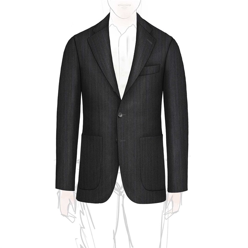 Giacca un petto foderata personalizzata 