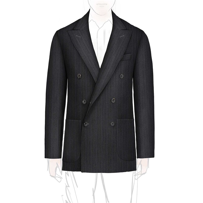 Giacca doppio petto foderata personalizzata 