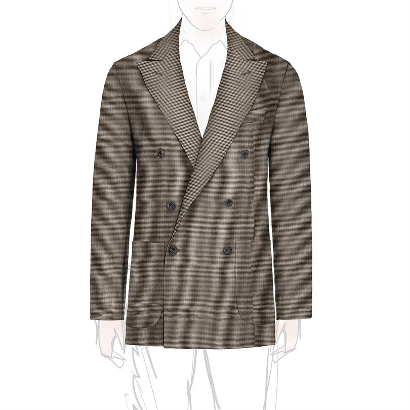 Giacca doppio petto foderata personalizzata 