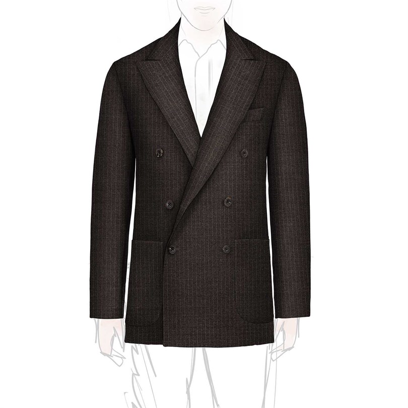 Giacca doppio petto sfoderata personalizzata 