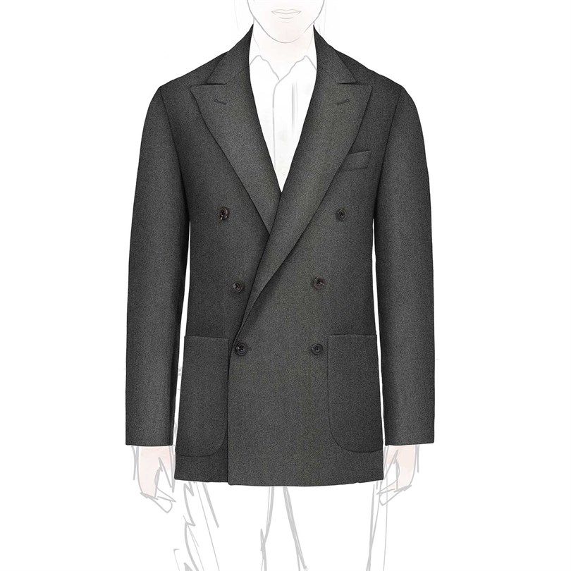 Giacca doppio petto sfoderata personalizzata 