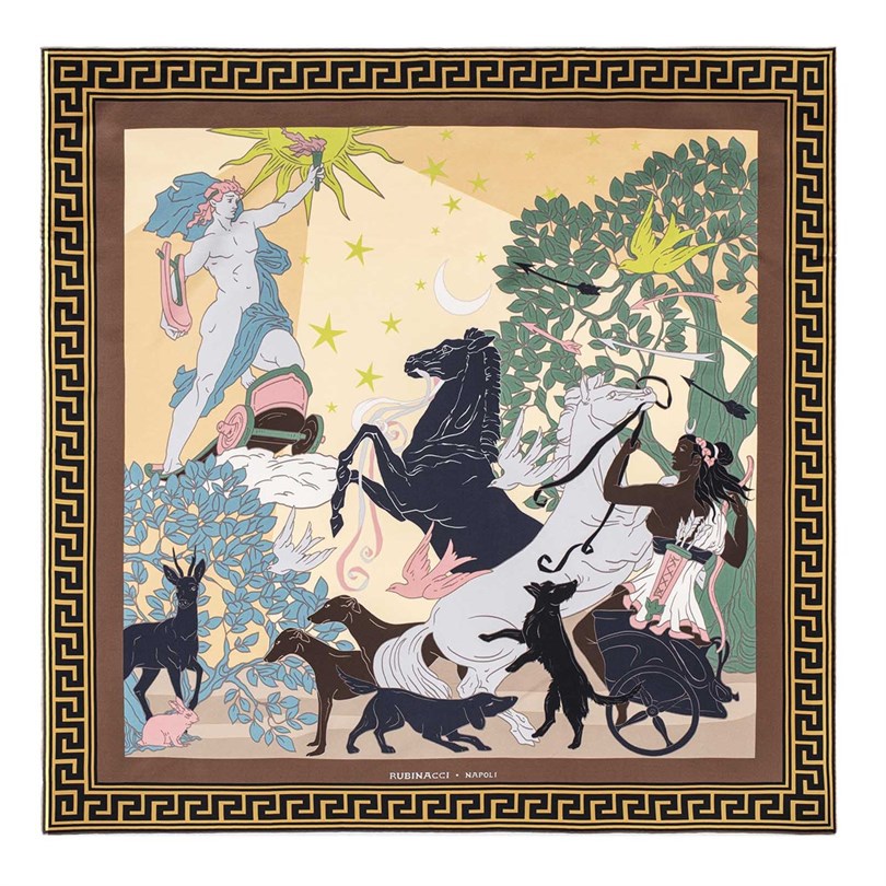 Artemide and Apollo ocher scarf