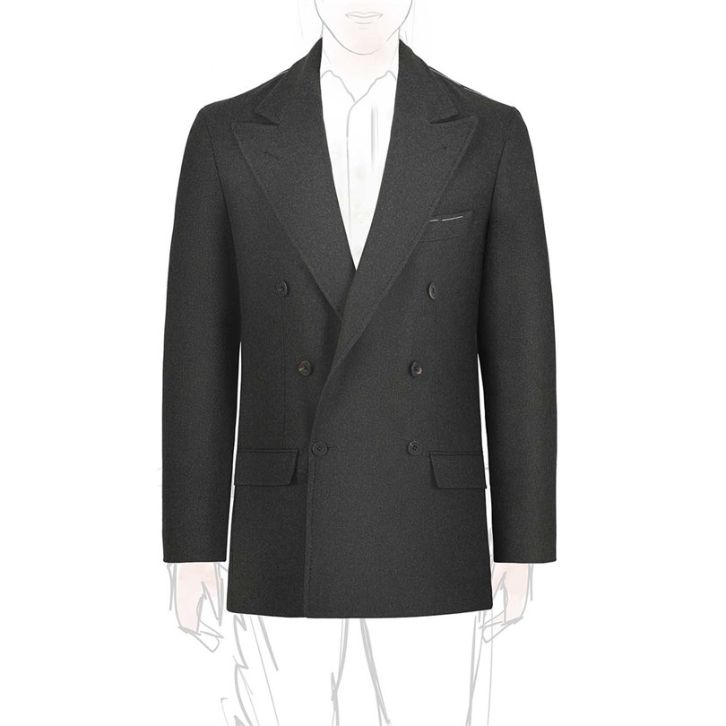 Military green wool jacket