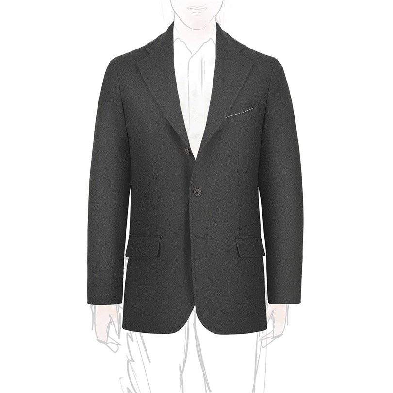 Military green wool jacket