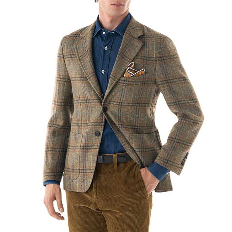 Vintage Archive green check wool jacket