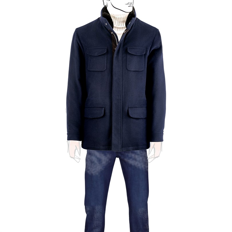 Blue cashmere jacket