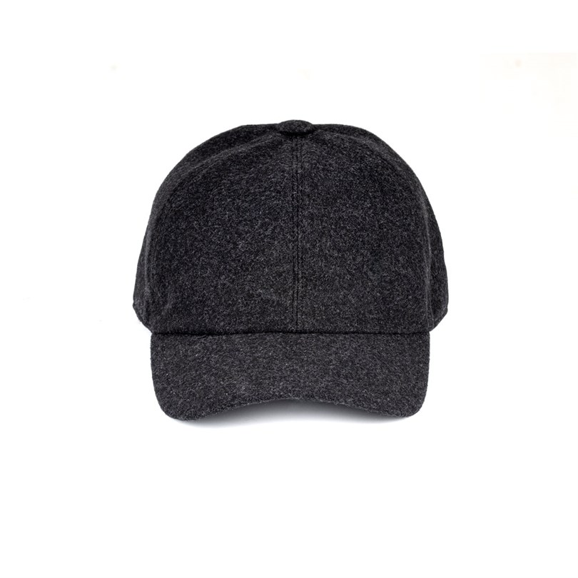 Dark gray skyfall wool baseball cap
