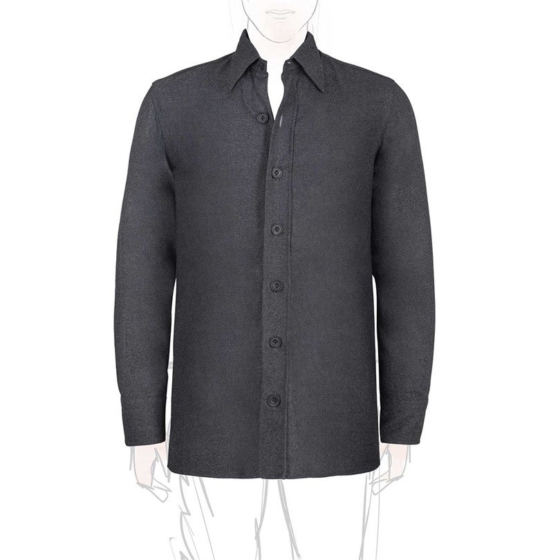 Gray wool overshirt