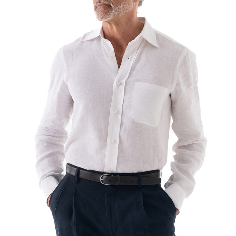 White linen shirt