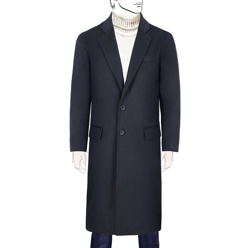 Blue cashmere coat