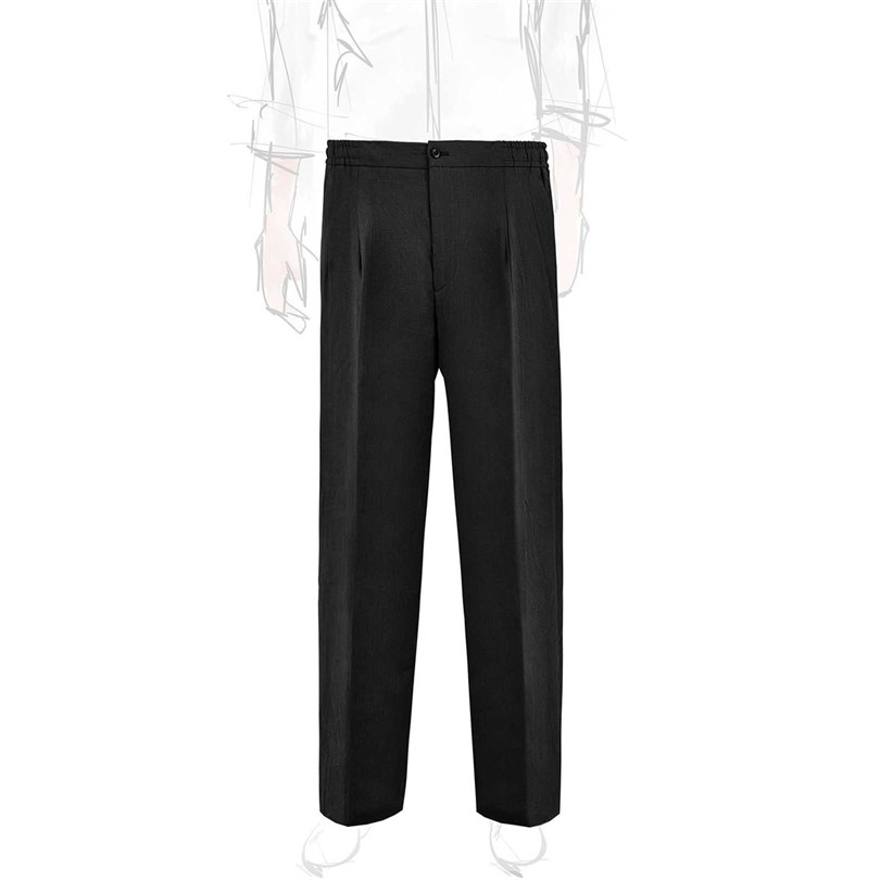 Black linen leisure pants 