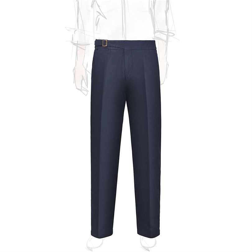 Blue cotton genny trousers