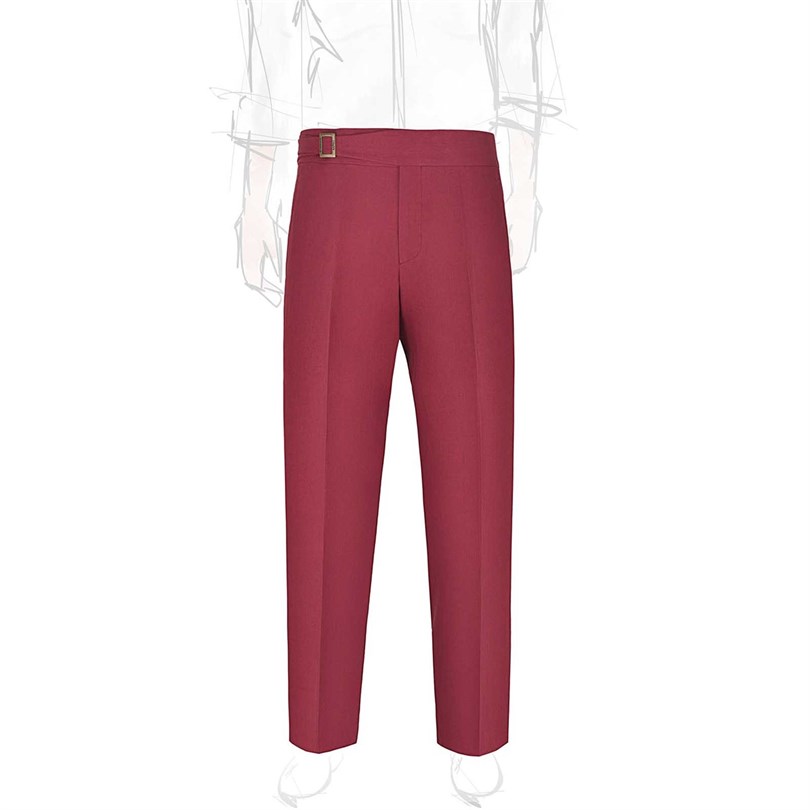 Red linen genny trousers